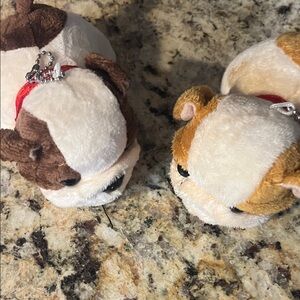 Cute Bulldog Plush Keychains